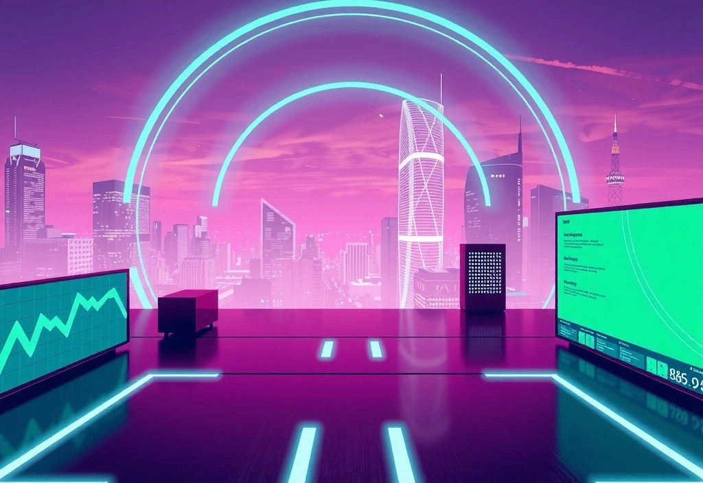 Futuristic technology landscape