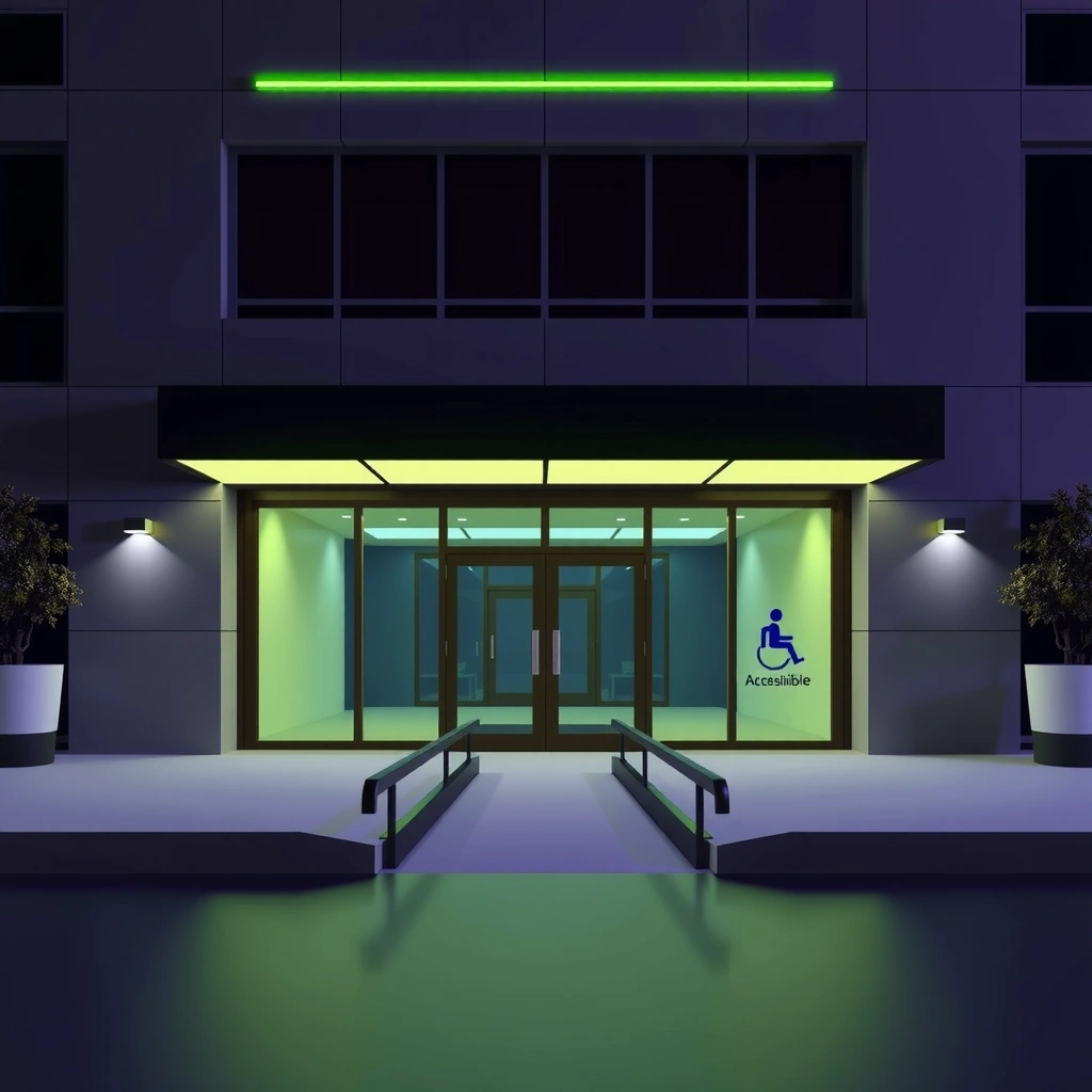 Accessible building entrance